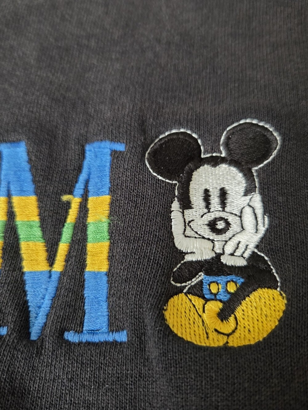 Mickey & Co Vintage 90s Mickey Mouse Black Crewneck Sweatshirt sz XL Disney USA - Picture 4 of 14
